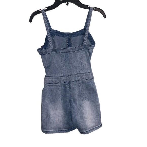 AG Adriano Goldschmied Kids Girl's M Medium Big Hattie Romper Denim Light Wash - Picture 4 of 6